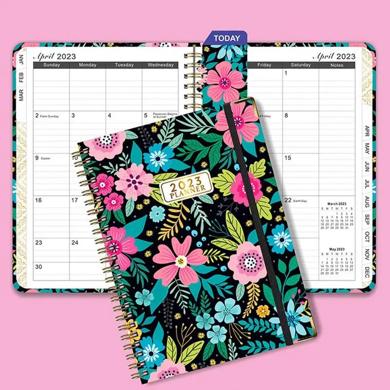2023 Planner Daily Multifunction A5 Coil Design Book With Coated Label Separator Exquisite Weekly And Monthly Planners For