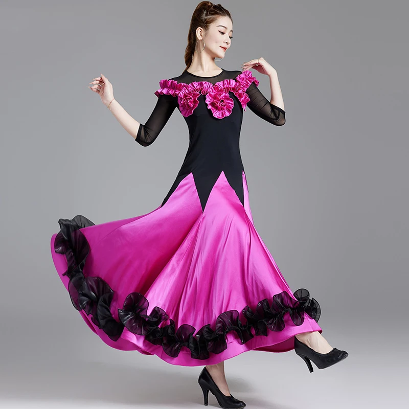 

Modern Dance Dress For Women 2024 New Waltz National Standard Dance Costume Large Swing Skirts Adult Ballroom Clothing