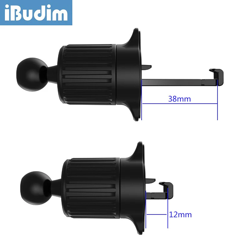 iBudim Upgrade Air Vent Clip for Car Phone Holder Stand 17mm Ball Head Base for Car Air Outlet Cellphone Support Car GPS Bracket