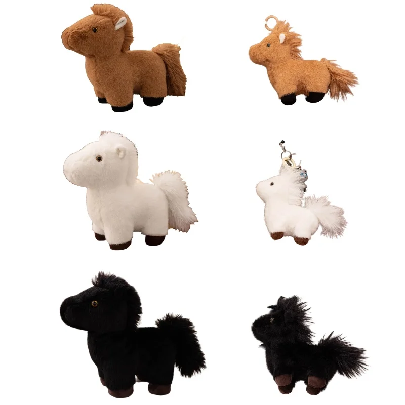 

Лошадь Plushie 12 см, милая лошадь, плюшевый кулон, брелок 23 см, реалистичная лошадь, плюшевая кукла, чучело, пони, классический подарок на день рождения