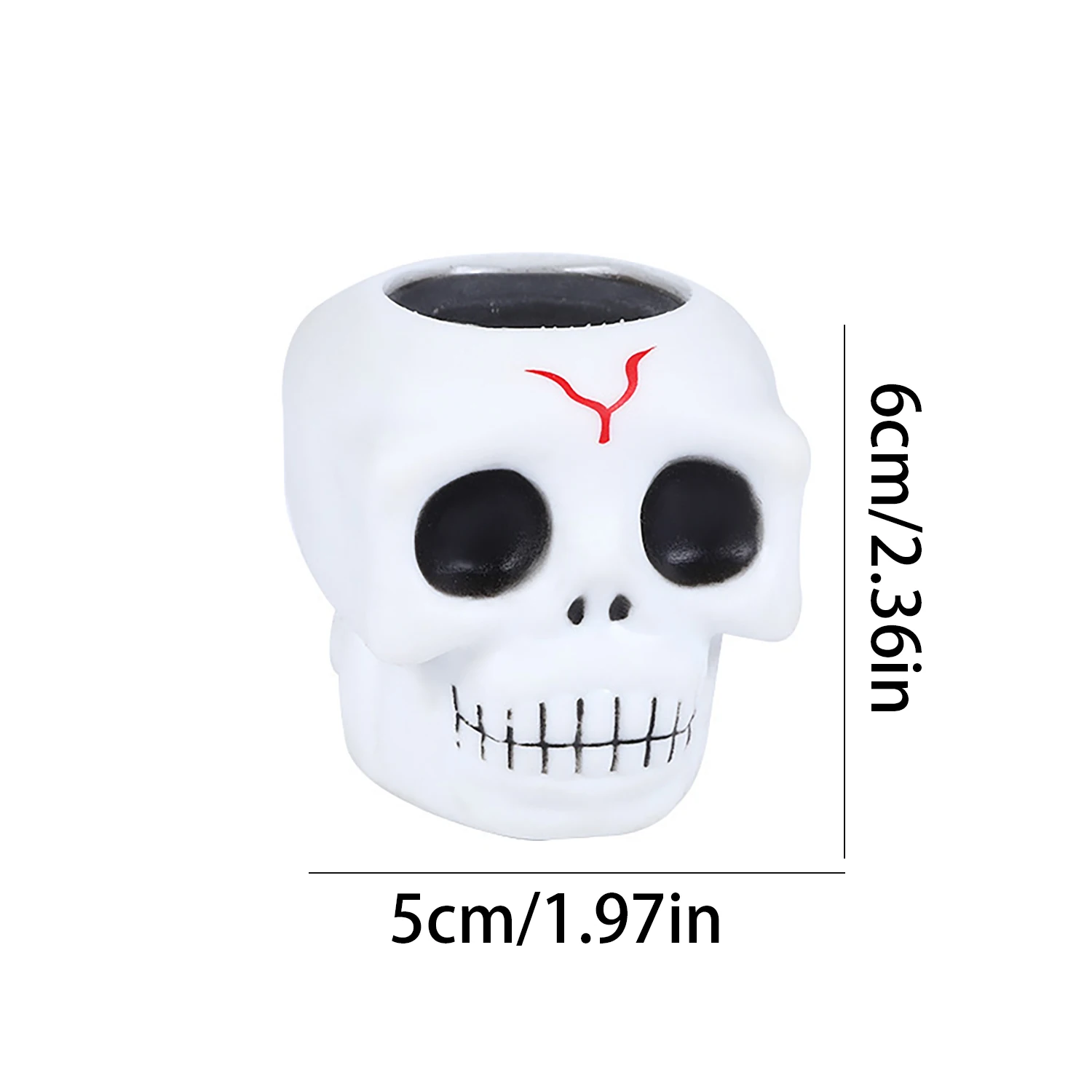Zabawka antystresowa w kształcie czaszki na Halloween, piórko do włosów, nowa, unikalna zabawka do ściskania, idealna na prezent.