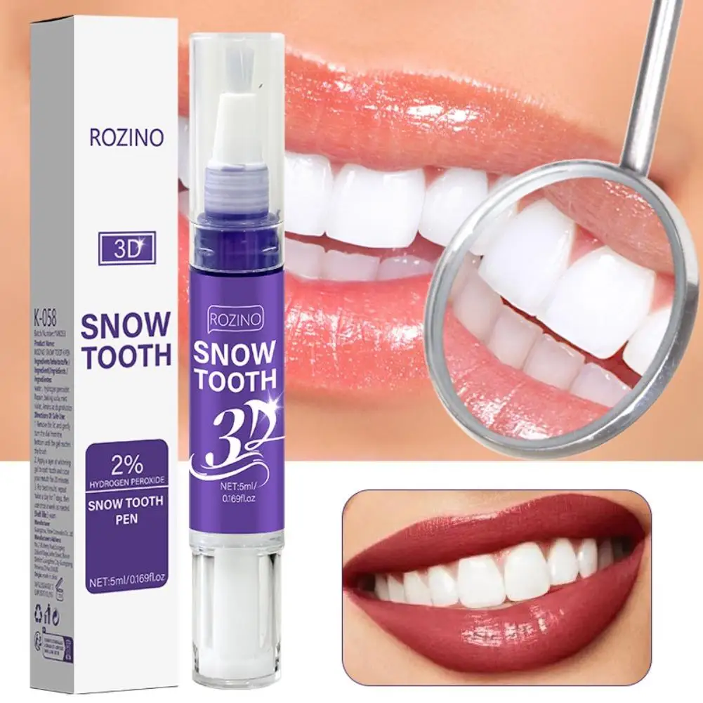 Purple Instant Teeth Whitening Pen 5ML 1-5PCS Reduce Plaque & Coffee Stains Fresh Breath Bright Smile Dental Hygiene Care Tool