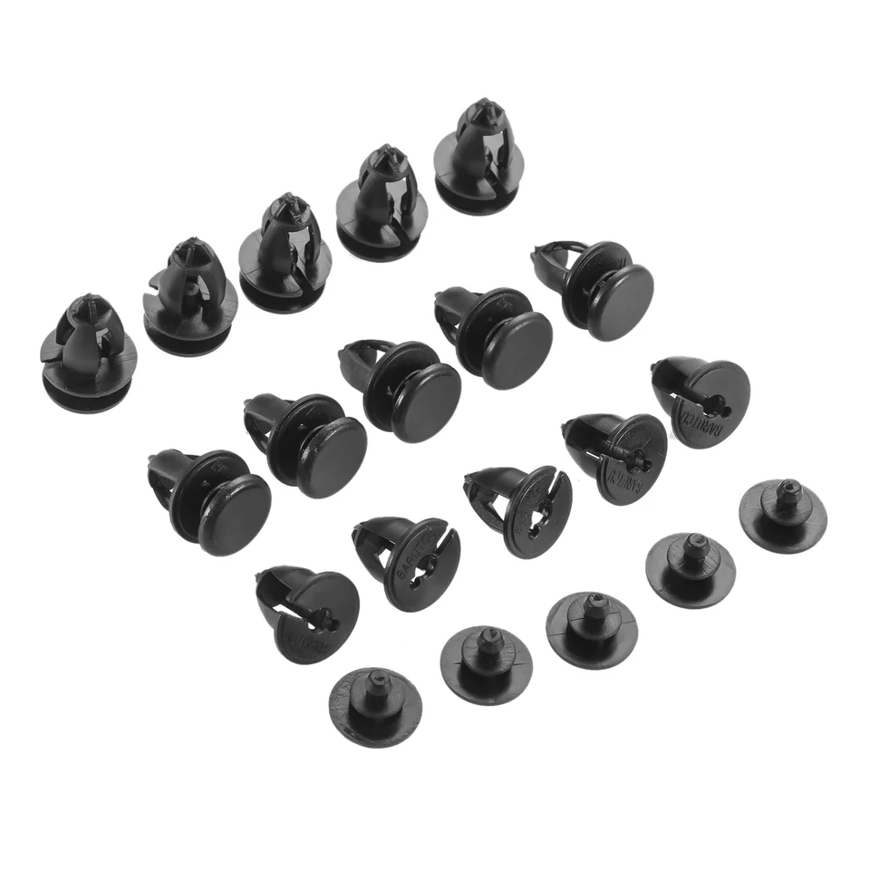 Be In Your Mind 20 Clips Cuadrados De Plástico Para Faldón Lateral Compatibles Con Smart Fortwo 451 Y Compatibles Con Audi New A4L B9, Color Blanco