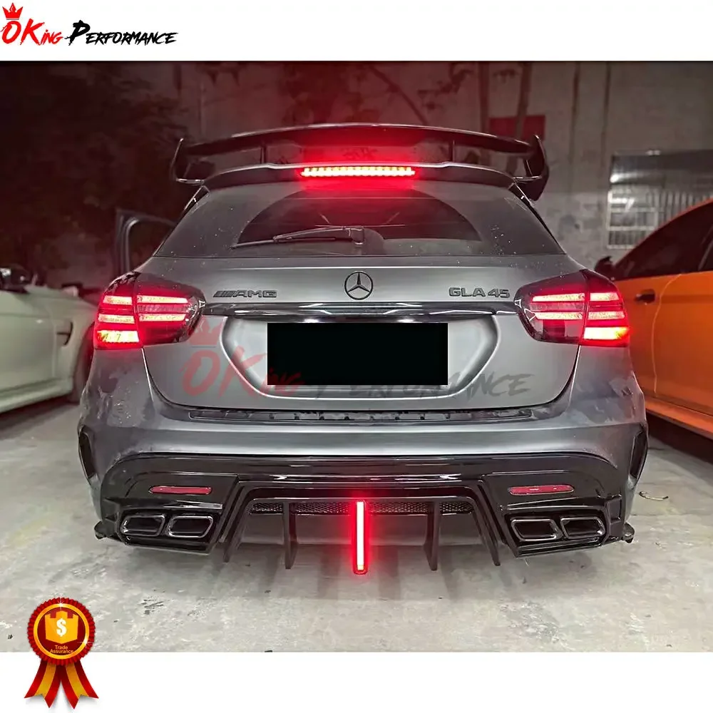 Difusor traseiro de fibra de carbono para Mercedes Benz GLA45 AMG X156 GLA Class Body Kit