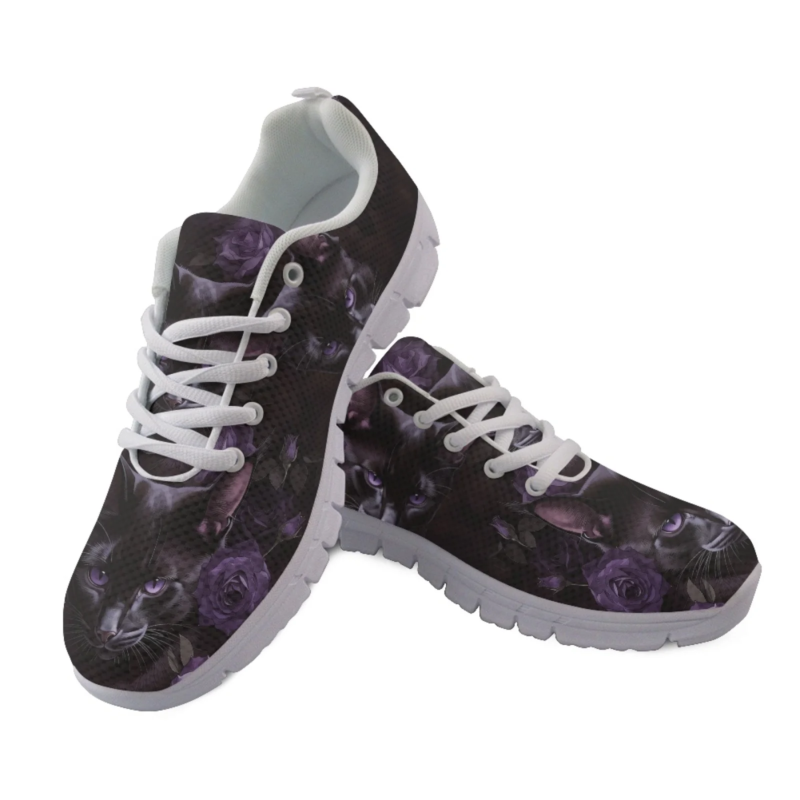 Coloranimal Purple Spider Web Breathable Tennis Sneakers for Men Mesh & EVA Sole Mens Sports Tennis Shoes for Travel