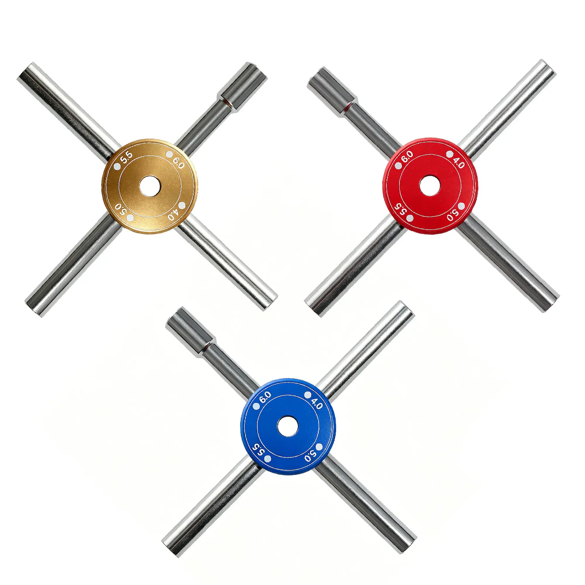 Internal Hexagon Four in One Aviation Model Cross Socket Nut Disassembly Tool 4.0mm 5.0mm 5.5mm 6.0mm Wrench G4