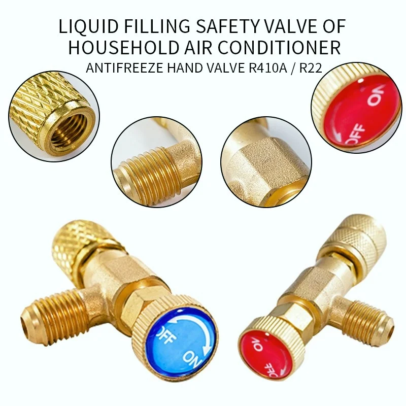 Hot Sale Air Conditioning Refrigerant Safety Valve R410A R22 1/4 