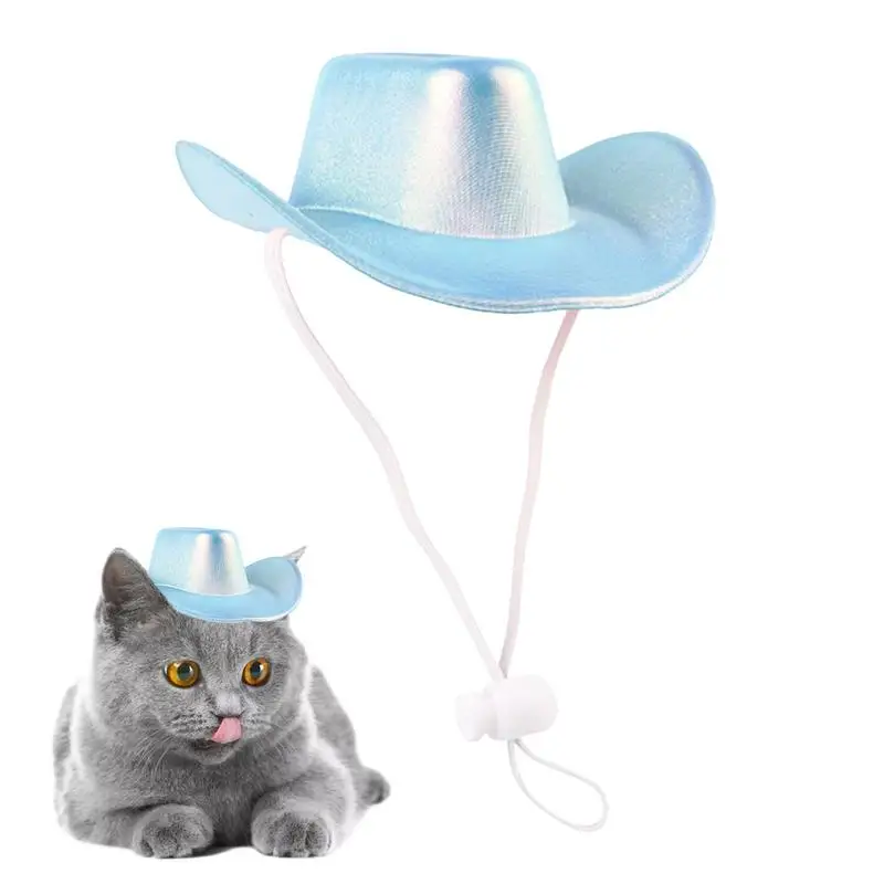 Pet Cowboy Hat Pet Hat Halloween Kitten Hat Shiny Cowboy Hats Small Cowboy Hat Dog Costume Cat Hat Cosplay Prop Western Cowboy