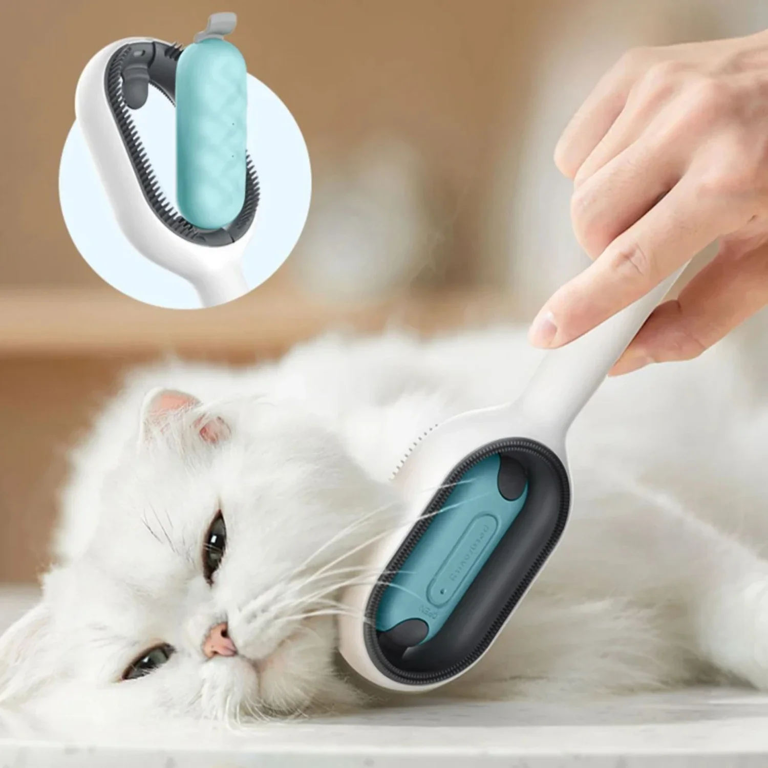 Ultimate Double Sided Innovative Premium Cat Dog Grooming Comb with Integrated Water Tank - Effortless Hair Removal Brush for Ul