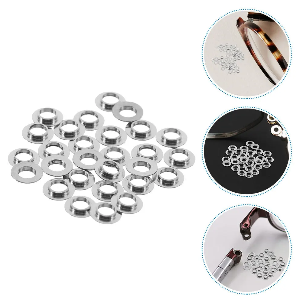 

100Pcs Alloy Eyeglass Hinge Spacers T-Shaped Pads for Rimless Frames Secure Fit Replacement Gaskets Eyeglasses Repair Supplies