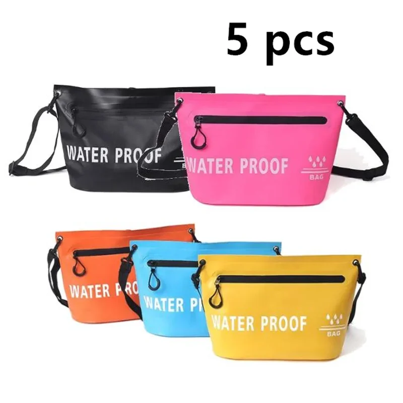 1-5 pcs 4L Waterproof Dry Bag Travel Handbag Pack Wash Sack Swimming Rafting Kayaking River Trekking Floating Boating Water Bags
