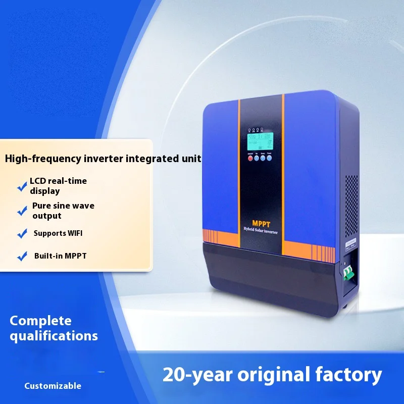 1KW-10KW Outdoor Solar Power Frequency Inverter MPPT Monocrystalline Silicon Lithium Ion Battery Energy Storage Reverse Control