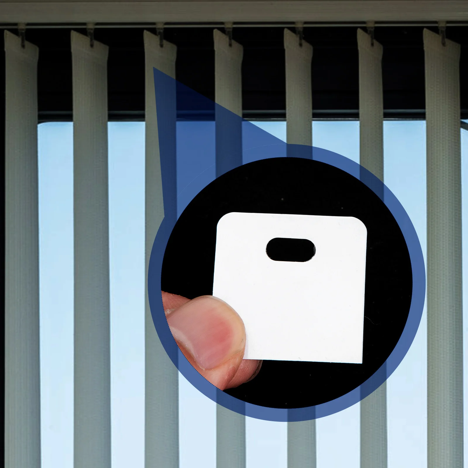 

40Pcs Vertical Blind Repair Tabs Replacement Stems Easy Attach Repair Parts for Vertical Blinds Maintenance Blind Parts