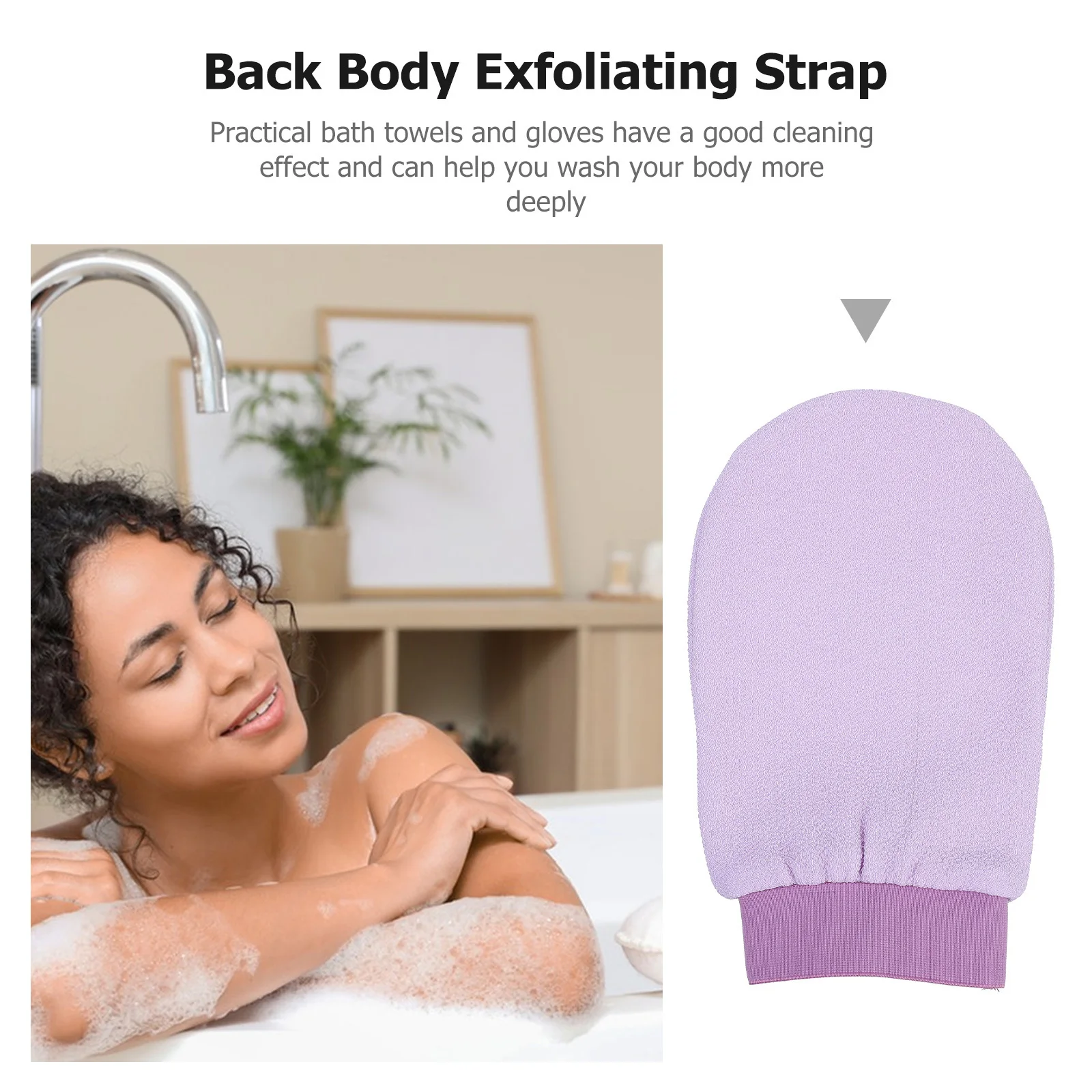 

2Pcs Double-Sided Bath Scrub Towels Long Polyester Exfoliating Shower Tools for Back and Body Cleaning Ash Rubbing