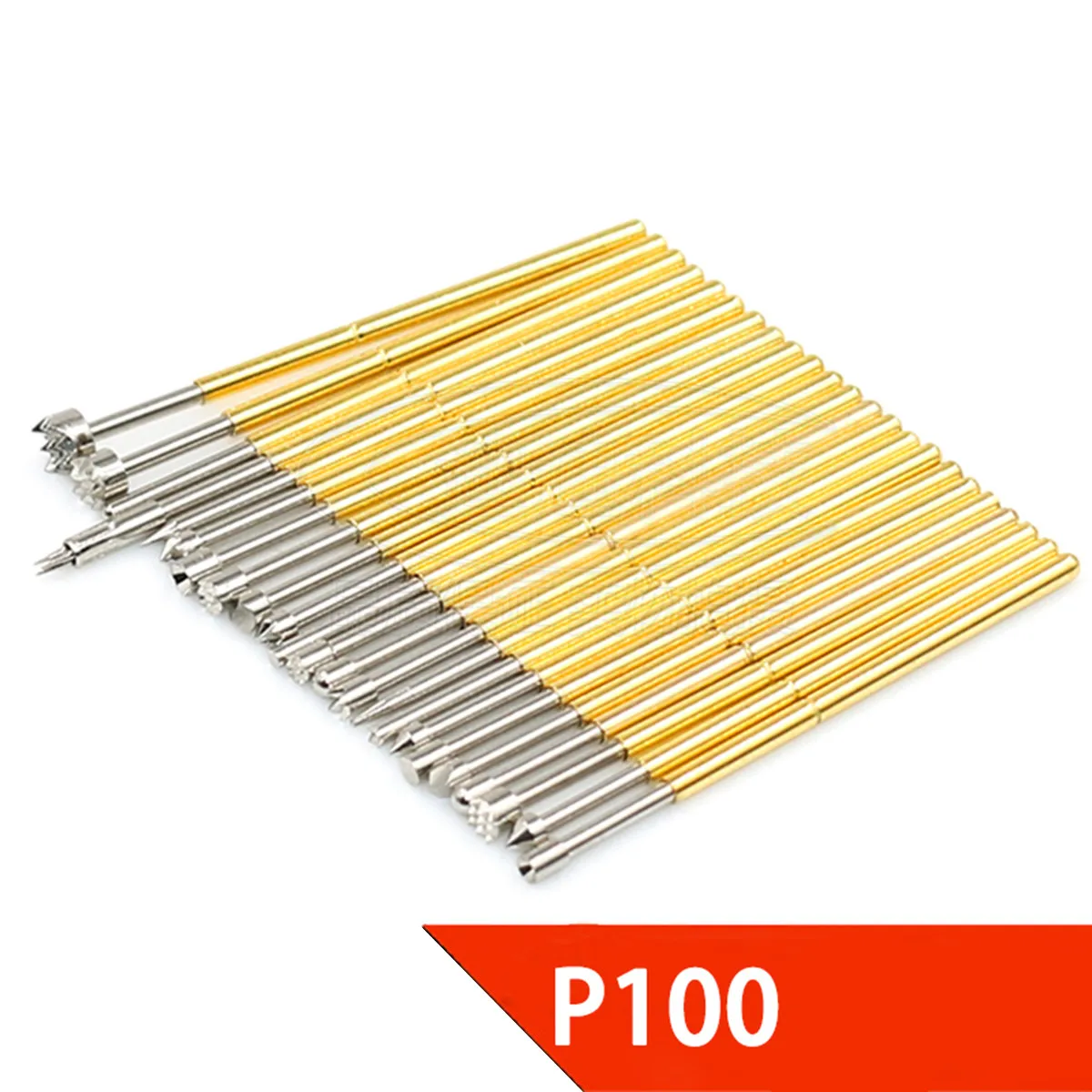 10/100 Pieces P100-A B D E F H Test Pin Retractable Spring Thimble Load Spherical Tip Spring Test Probes Pin