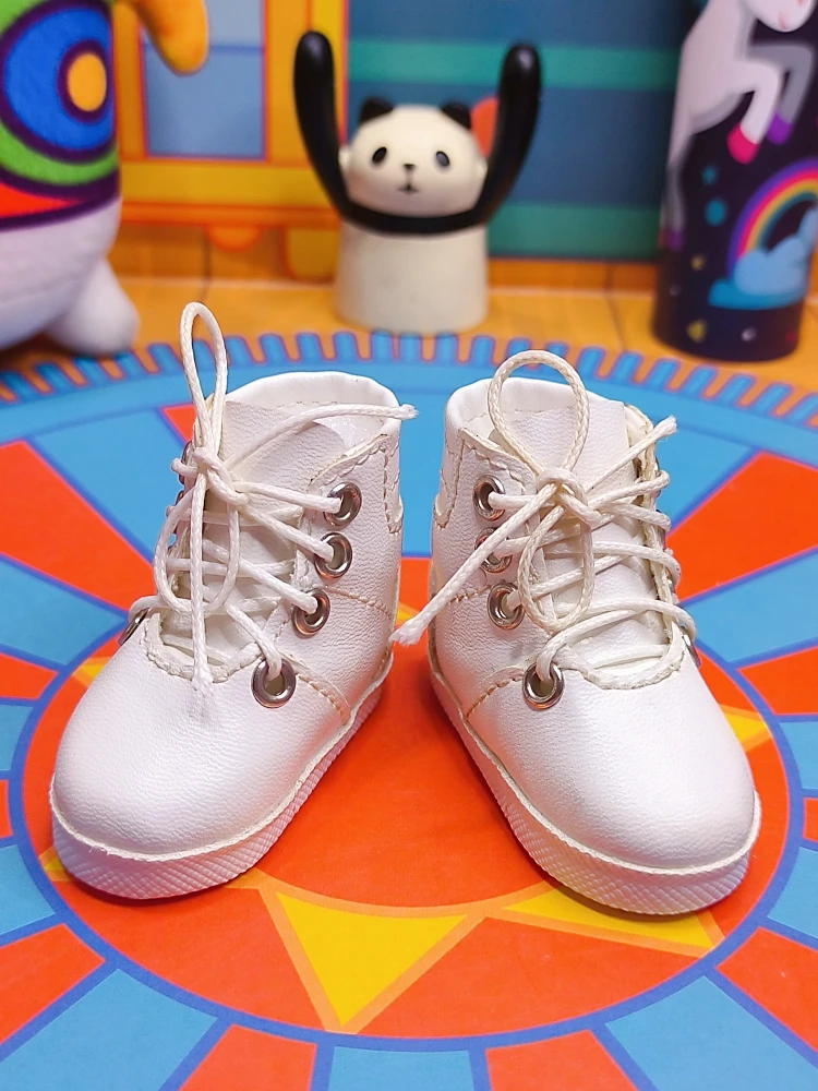 

5.2cm Doll Shoes Handmade Leather Boots for Kpop Idol, BJD 1/6 Dolls Accessories for Plush doll 20cm Ball-jointed Doll Toy