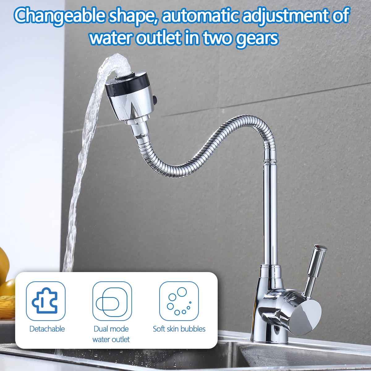 Kitchen Faucets 360 Degree tap for kitchen Rotatable Spout Single Handle spigots Sink Basin Adjustable Solid Brass