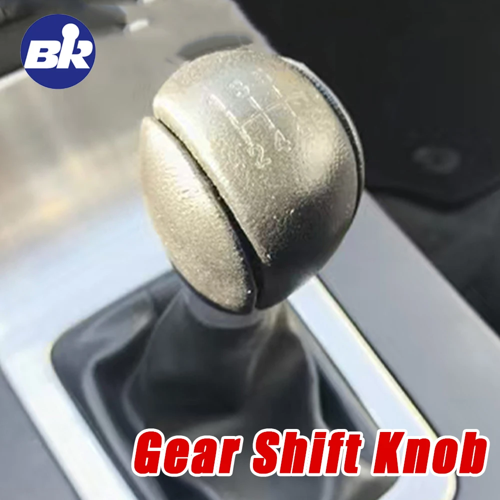 High-quality Black/Beige Leather 5/6 Speed Manual Gear Shift Knob For Volvo S60 S80 V70 XC70 XC60 Shifter Handball Car Interior