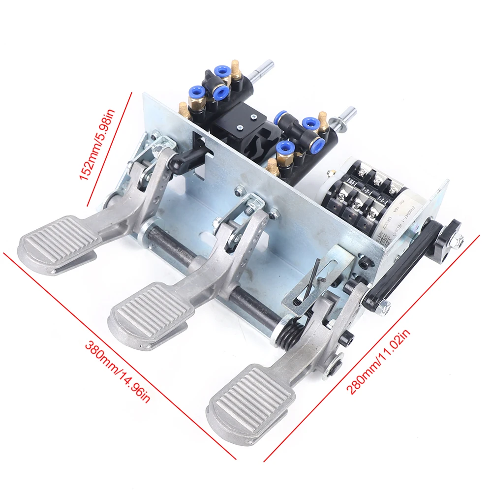 Tire Changer Machine Car Air Control Valve Foot Pedal Valve, 3 Pedal Air Pneumatic Valve + Switch Control Part Alloy Frame Foot