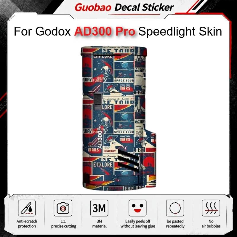 For Godox AD300 Pro Speedlight Sticker For AD300Pro Flash Body Protective Anti-Scratch Sticker Protector Coat