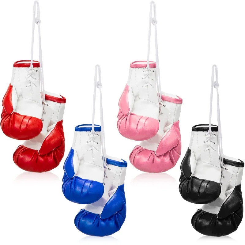 2Pcs Large 10CM Boxing Gloves Miniature Boxing Glove Keychain Ornament for Car Mirror Home for Hanging Decoration Accessories