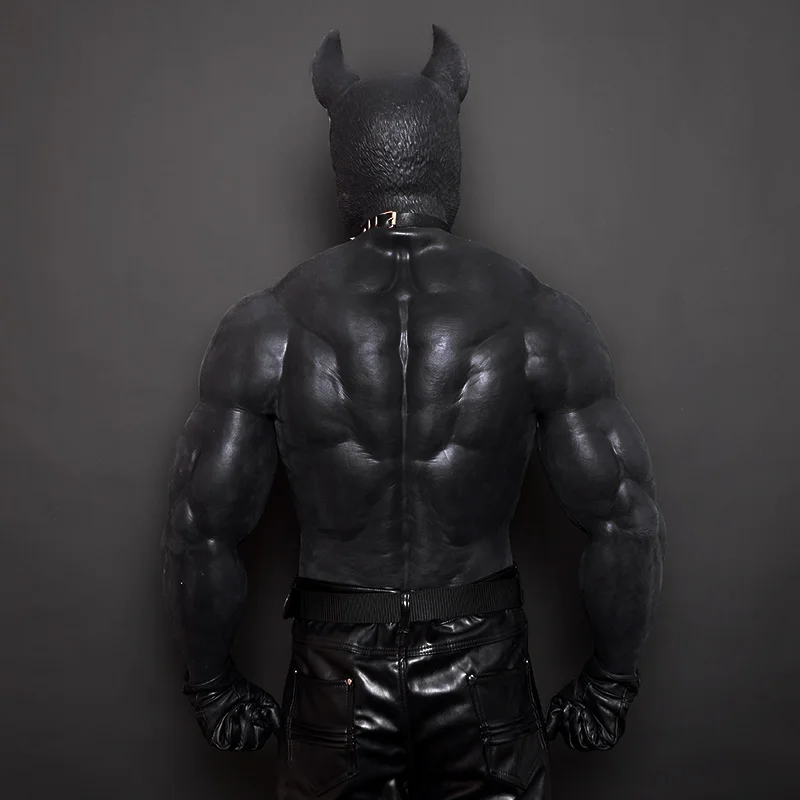 SMITIZEN Silicone Muscle Suit Whole Body Cosplay Costumes Puppy Play Mask Realistic Fake Chest BDSM Bondage Fetish Slave Erotic