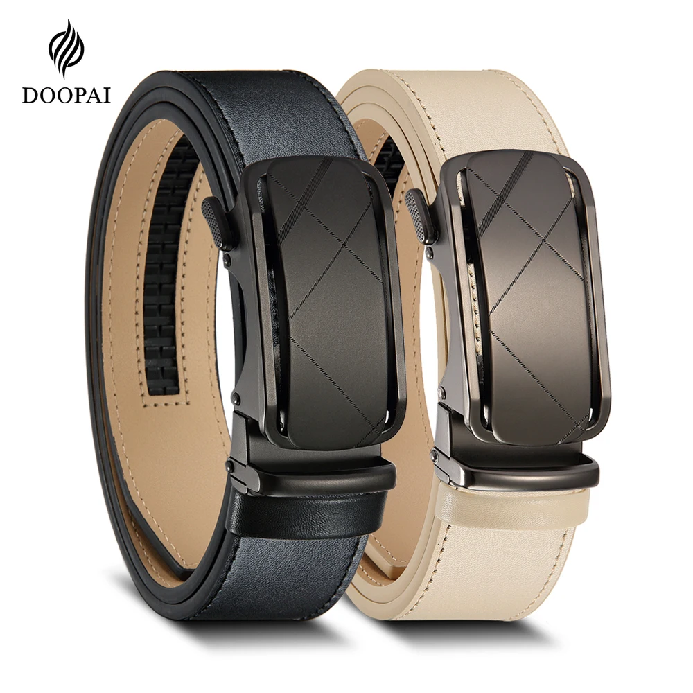 

Мужские кожаные ремни, модные мужские ремни из коровьей кожи с автоматической пряжкой, роскошный дизайнерский ремень