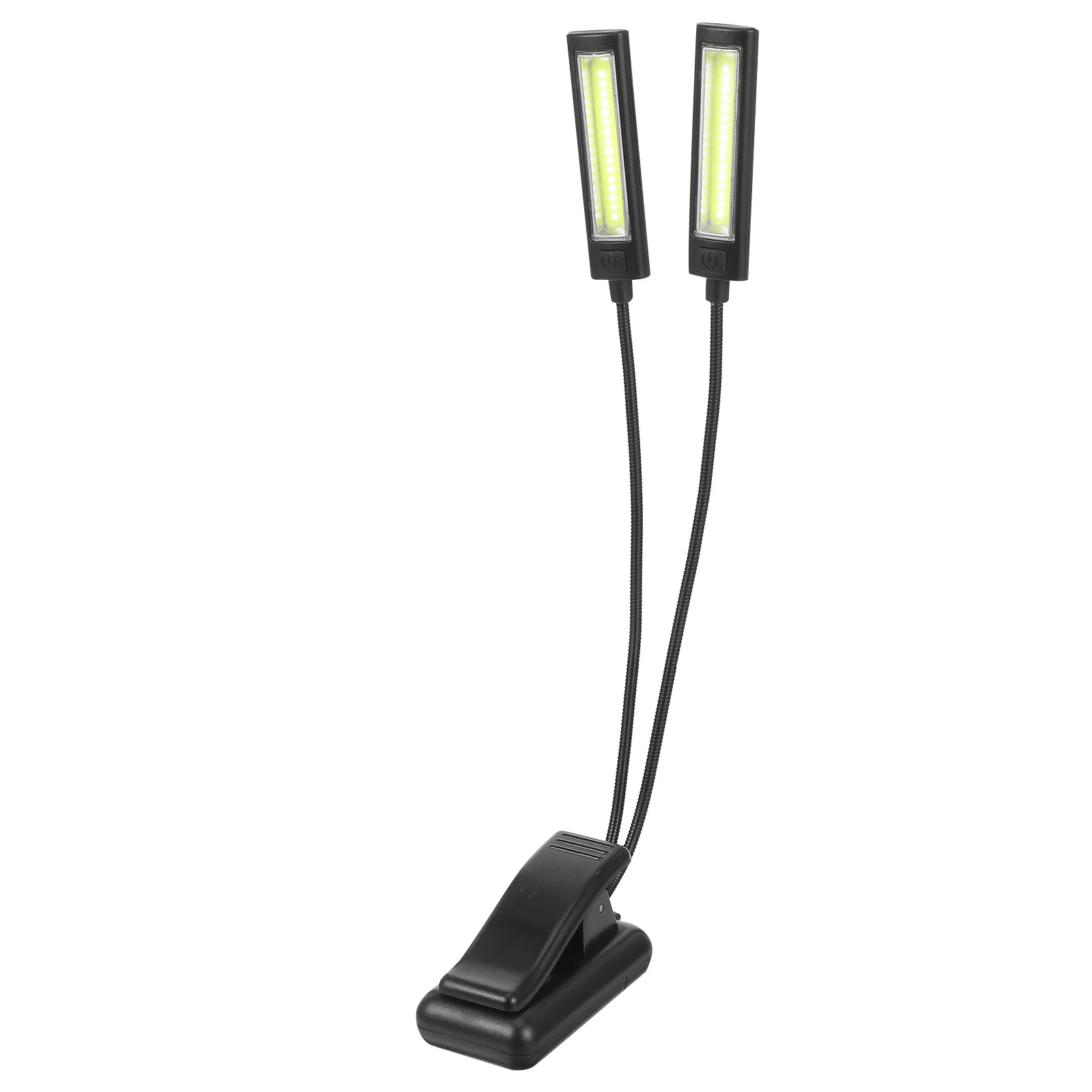 

Dual Heads LED Desk Lamp Gooseneck Clip-on Light 3 Brightness Levels Reading Lights for Table Dormitory Bed Headboard Book Light