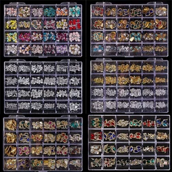 Mix Luxury Metal Nail Art Decoraitons Shiny Rhinestones Pearls Gems Charms Design DIY Nails Crystal Diamond Accessories Supplies
