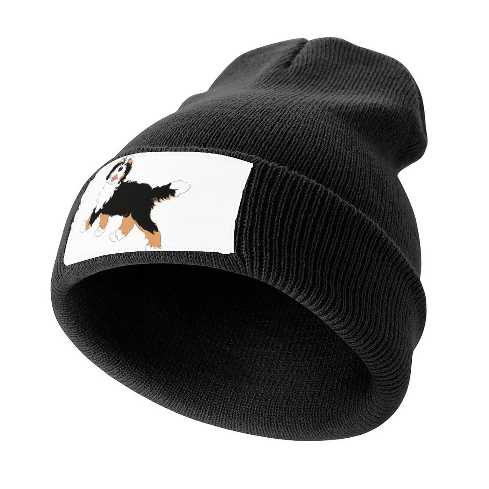 Tri Color Bernedoodle Knitted Cap Anime fashionable Men Women's