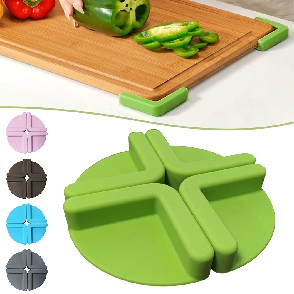 Non-Slip Mat Cutting Board Stability Pads Kitchen Countertop Protector Feet Home Cooking Non-Slip Chopping Block Protector Pads