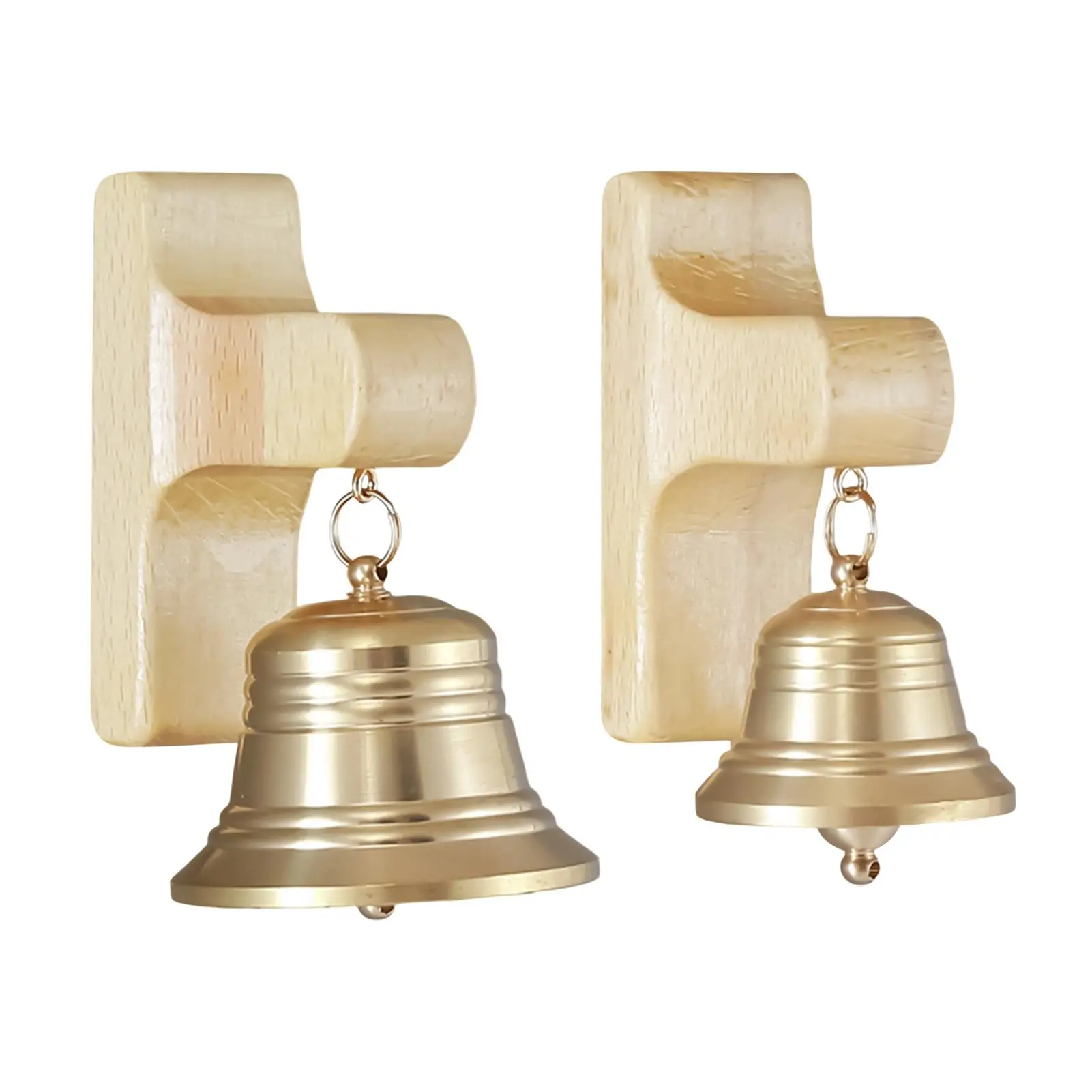 

Магнитный деревянный колокольчик-декор с медным звонком, магнитный деревянный колокольчик-напоминание, дверной звонок для прихожей и спальни, приветственный звонок