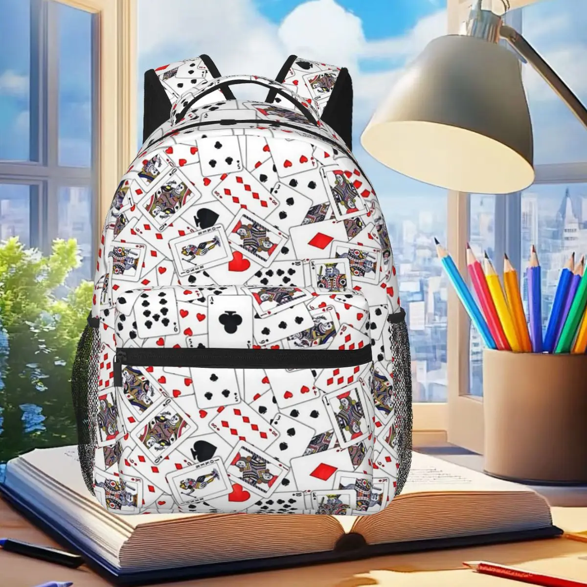 

Рюкзак для игральных карт, студенческий рюкзак для мальчиков и девочек, детская школьная сумка, компьютерные сумки на плечо для мужчин и женщин