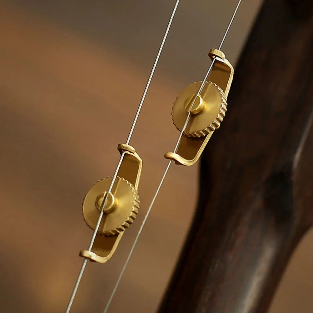 

12pcs Copper Erhu Fine Tuners Golden Durable Precise String Adjustment Tools Replacement Accessories For Guitar Violin Parts