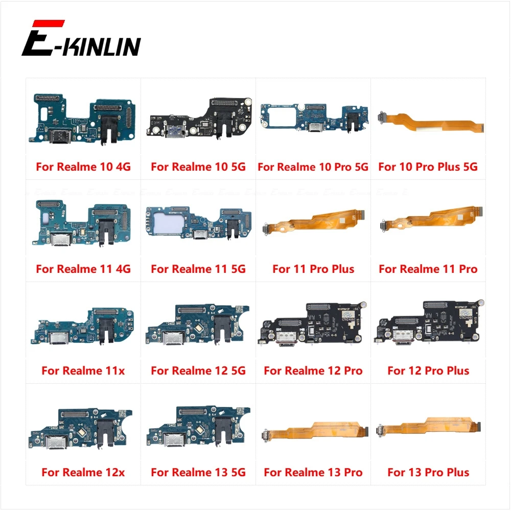 USB Charging Port Dock Plug Connector Charger Board Flex Cable For OPPO Realme 10 11 11x 12 12x 13 Pro Plus 5G 4G