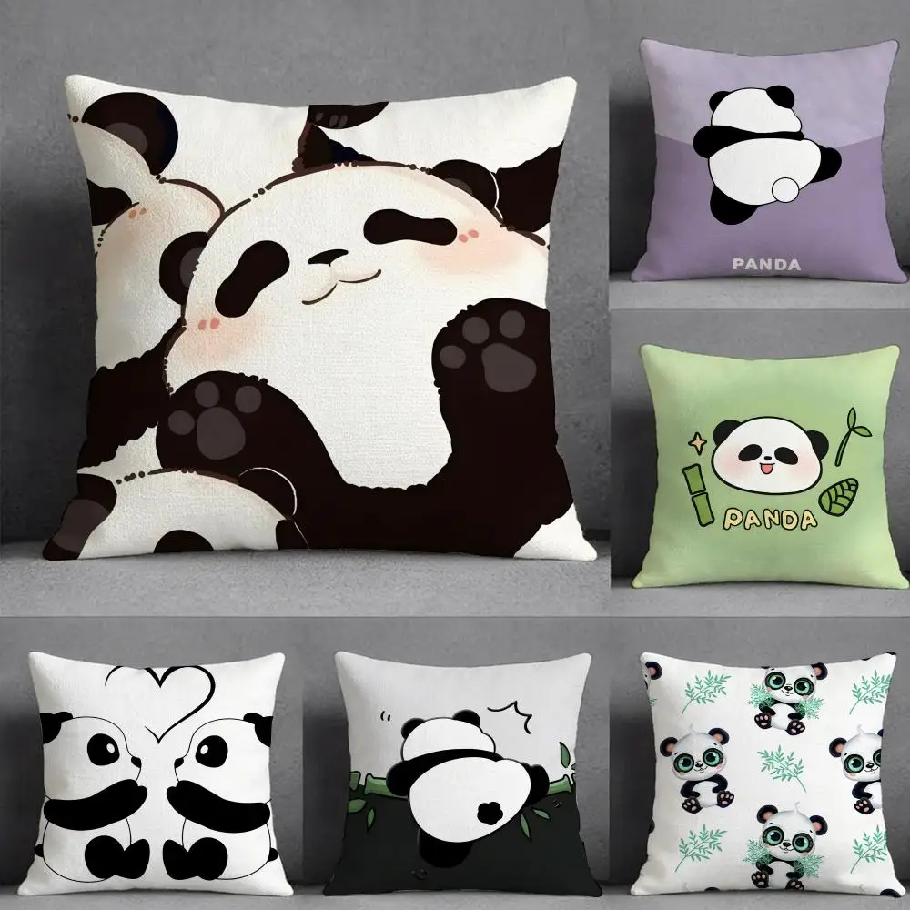 Lovely Panda Pillow Case Pillowcase, Double-sided Printed, Sofa Cushion, Bedroom Headboard Pillow