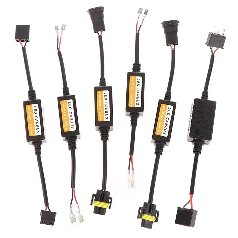 1/2/4PCS LED Canbus Car Headlights Error Free Resistor for SUV Fog Lights H4 H7 H1 H11 9006 9007 Adapter Anti-Flicker Tools