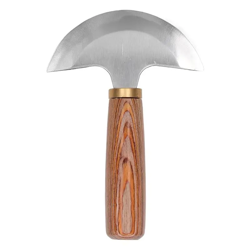 

AB41-Wood Handle For Leathercraft Knife-Round Head, Double Edged, Ideal For Cutting, Skiving Leather