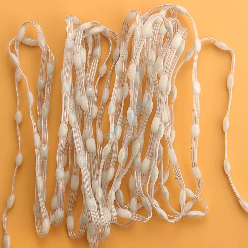 DC12V 3PIN 15/25/50/10mm espacio WS2811 WS2812 LED Pebble Pixel String Light RGB direccionable a todo Color IP68 cable transparente