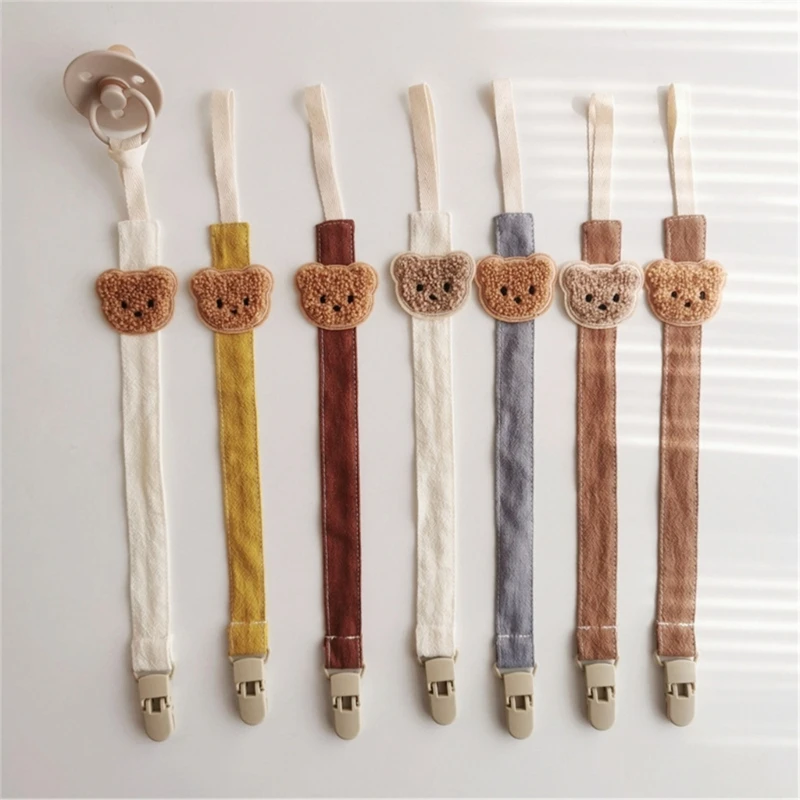 Baby Pacifier Chain Clips Holders Anti-drop Chain Cartoon Teething Clips Teether Toy Soother Pacifier Strap