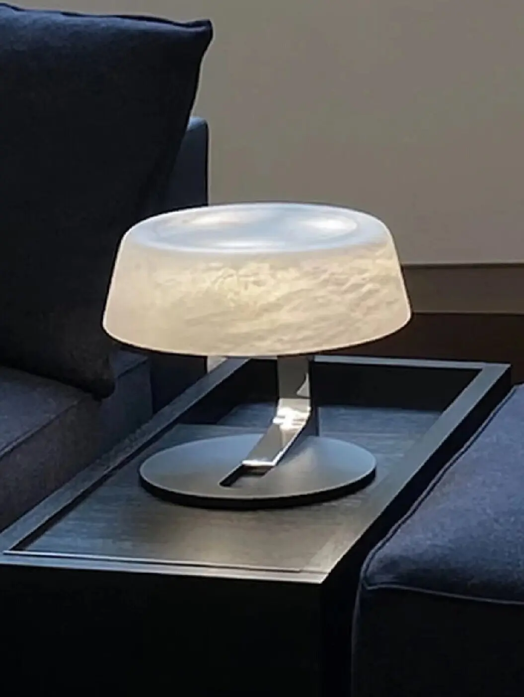Modern Minimalist Bauhaus Style Natural Marble Table Lamp Alabaster Living Room Eye-caring Desk Lamp Study Bedroom Bedside Lamp