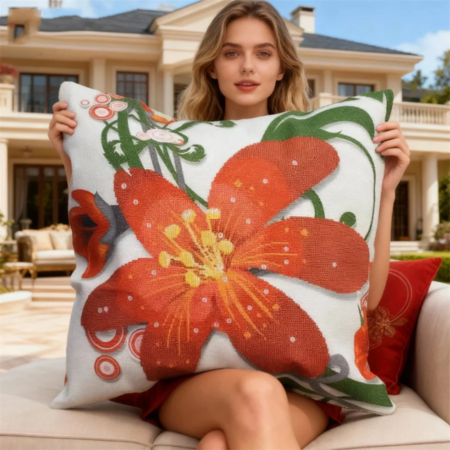 

Cross stitch pillow kit embroidery needlework sets Diy printed 5D cross stitch pillow kits patterns paintings accessories fabric