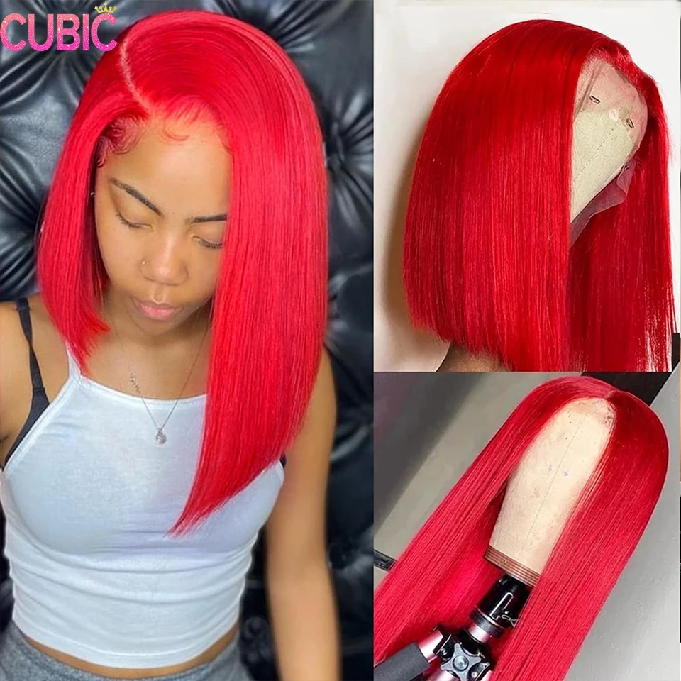 

Парик Red Bob, прямые человеческие волосы, короткие парики боб на сетке для черных женщин, бразильские предварительно выщипанные человеческие волосы, парики на продажу, парики на сетке