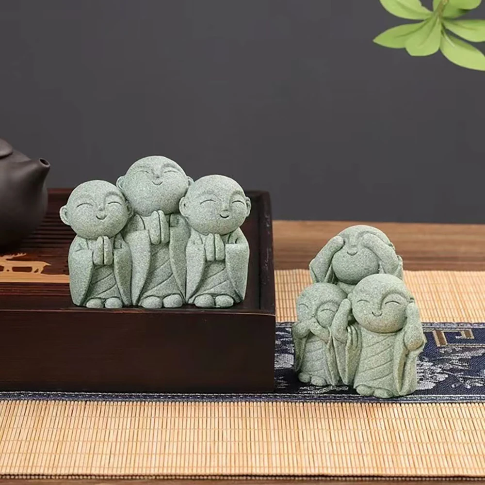 

Guofeng Zen Cement Cmall Buddha Sculpture Silicone Mold Tabletop Gypsum Tea Pet Fish Tank Landscape Buddha Mold