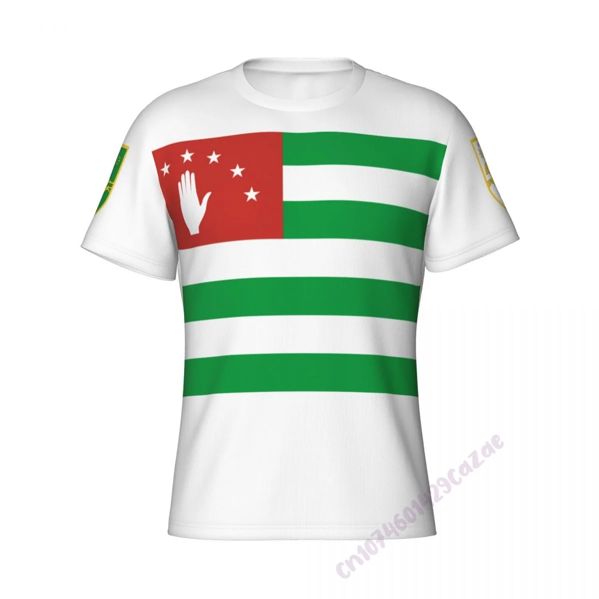 Abkhazia Flag 3D T-shirt Men Running Sport Skinny Short Tee Shirt Male Gym Fitness Bodybuilding Workout Tops Clothing