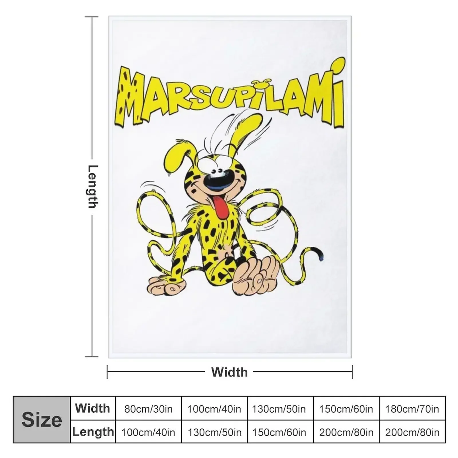 marsupilami hooba adventure Throw Blanket couch cozy soft plush fuzzy picnic outdoor blanket
