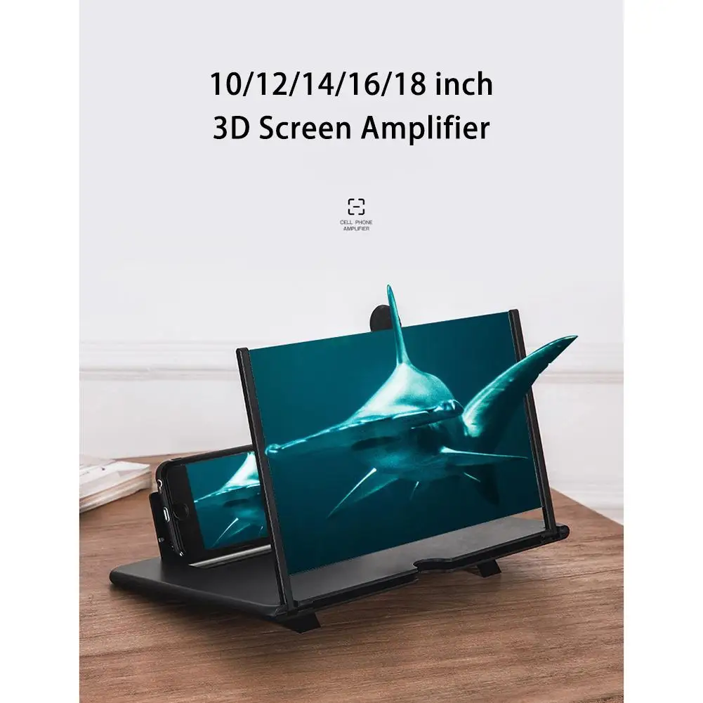 10/12/14/16/18 Cal ekran telefonu komórkowego wzmacniacz wysuwany 3d lupa stojak lupa do telefonu powiększony wspornik ekranu