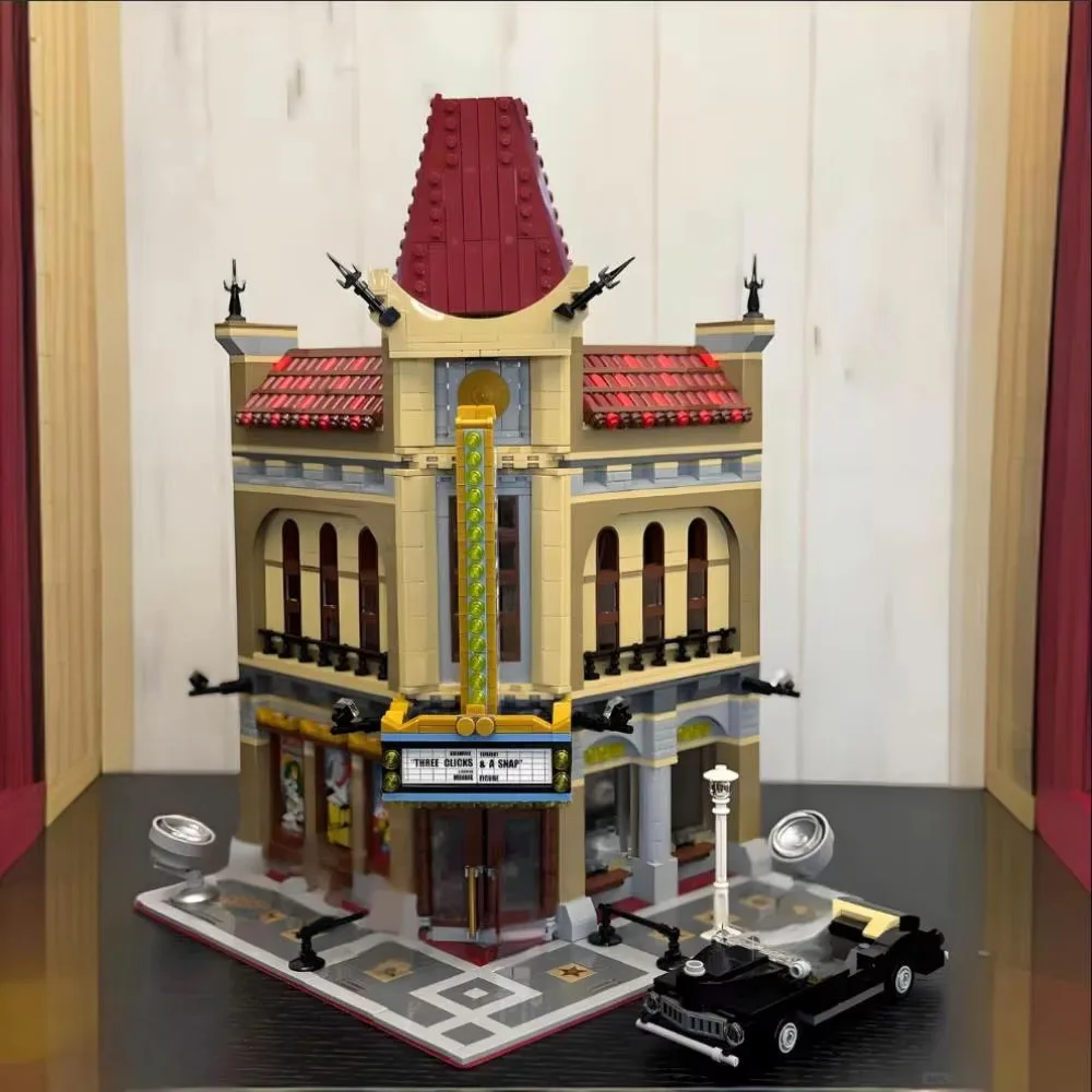 Creative expert Ideas Palace Cinem street View Architecture moc building block model toy gifts kids 2196pcs set 10232 15006