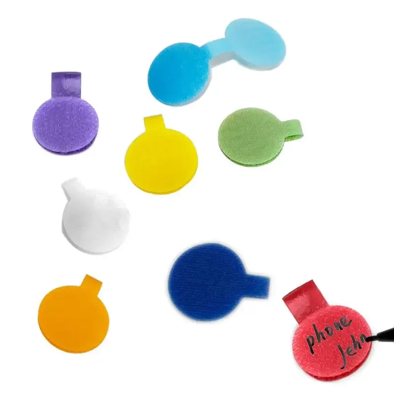 24-8Pcs Write-On Cable Labels Medium Size Colorful Wire Tags for Cord Management, Identification & Organization