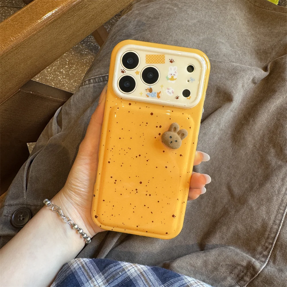 Kawaii Yellow Speckled 3D Fuzz - 3D Printing Iphone ulasan dan harga
